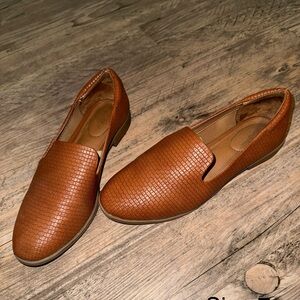 Clarks Brown Textured Loafers